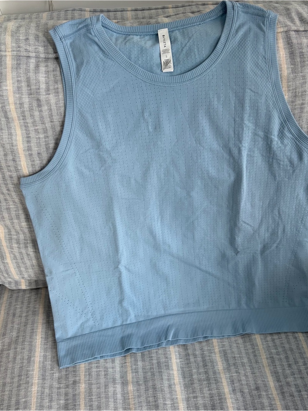 ATHLETA In Motion Athletic Tank Sleeveless.Light blue. Large.